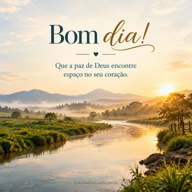 A paz de um novo começo: Que a paz de Deus encontre espaço no seu coração. Imagem genérica, sem nome pessoal.